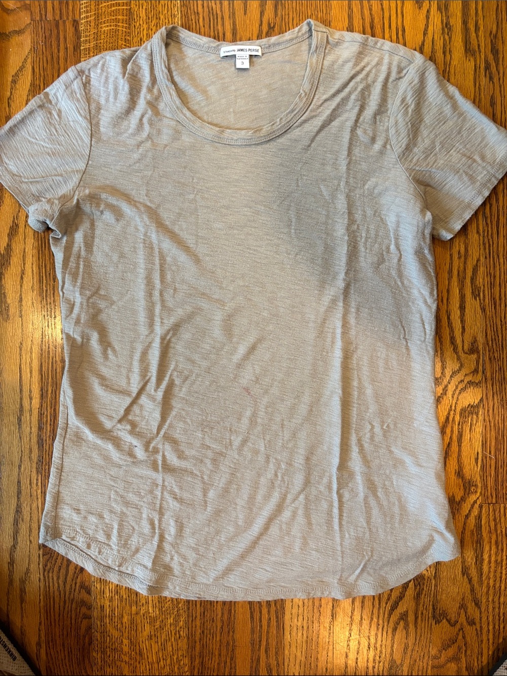 James Perse Short Sleeve Crew Tee in Light Taupe-EUC-Size 3